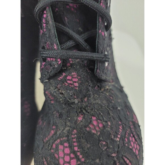 Dr. Martens DARCIE BLACK+PINK PIZZO SANTA CRUZ HEEL BOOT - Picture 5 of 9